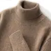 Caja de Regalo Suéter de Cachemira para Hombre de Edad Media y Joven Punto de Cuello Alto Otoño e Invierno Estilo Nuevo Suéter de Lana de Alta Gama como Capa Base