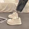 Zapatos Blancos de Plataforma con Suela Gruesa para Mujer, Tenis Versátiles de Nicho 2025 Nuevos Populares de Primavera y Otoño, Zapatos Deportivos Casuales que Aumentan la Altura