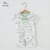 [Promoção] Macacão Romper de Verão Hanfu para Bebê, Algodão Puro Classe A, Estilo Chinês, Macacão de Manga Curta Unissex para Bebê para o Verão