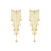Nuevos aretes de borla de estrella de cinco puntas de metal de alta gama con sentido de la moda, largos, elegantes, temperamento Joker, joyería para la oreja al por mayor