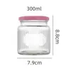 Garrafa Personalizada Ninho de Pássaro com Listras Verticais, Resistente a Altas Temperaturas, Cozível no Vapor, Garrafa Dispensadora de Vidro Selada com Boca Larga para Geléia de Bexiga de Peixe, 100ml