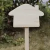 Estaca de Suelo Anticorrosión para Huerto Señal Tablero Vertical para Guardería Etiqueta de Planta Señal Señalización Exterior Señal de Madera Grabado