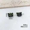 Colgante de Cabeza de Gato con Cuentas DIY Accesorio para el Cabello Cadena para Teléfono Pulsera Llavero Accesorio Cabeza de Gato Acrílica con Ojos Heterocromáticos