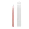 Pinzas para Extensiones de Pestañas Falsas Acero Inoxidable Rizado de Pestañas con Patrón de Fibra Pinzas de Belleza Herramientas de Belleza Fábrica en Stock