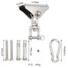 Gancho para columpio de acero inoxidable 304, cesta colgante, silla colgante, placa fija, hamaca, resorte de suspensión, accesorios giratorios para columpio