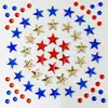 Adesivos de Strass para Rosto Estilo Sonhador, Adesivos Decorativos de Strass com Glitter de Concha de Estrela e Lua, Adesivos de Strass para Rosto de Maquiagem de Festa para o Natal