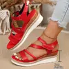 Comercio Exterior Talla Grande 43 Sandalias de Cuña con Suela Gruesa Boca de Pez Suela Gruesa 2026 Verano Suela de Lino Playa Exterior Punta Abierta Zapatos para Mujer