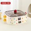 Bandeja de Frutas Deshidratadas para Uso Doméstico en la Sala de Estar, Plato de Frutas de Grado Alimenticio con Múltiples Compartimentos, Caja de Bocadillos y Dulces de Gran Capacidad con Tapa, a Prueba de Polvo