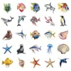 50 Piezas de Pegatinas Decorativas de Vida Marina para Diarios, Pegatinas Personalizadas para Fundas de Computadora y Teléfono, Decoraciones de la Serie Jardín