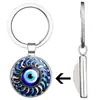 Fabricante de Origen Transfronterizo Azul Dorado Ojo de Diablo Ojo Maligno Gema del Tiempo Aleación Llavero Colgante