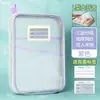 Pasta para arquivos para estudantes, espessa, específica por matéria, bolsa de arquivos de malha multicamadas, bolsa de armazenamento transparente para provas e lição de casa
