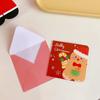 Cartão de Natal de desenho animado presente para festa de estudante envelope de bênção cartão pequeno dobrável DIY cartão de mensagem de feriado de Natal