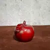 Adorno de Manzana Tallada en Madera de Palo de Rosa Fruta de Madera Decoración para Gabinete de Sala de Estar del Hogar Artesanía Regalo de Inauguración de Casa