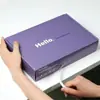 Caixa Máquina Voadora com Zíper Caixa de Rasgar Personalizada para Pet Caixa de Papelão Branco para Embalagem Expressa Caixa de Presente Acompanhamento de Presente Caixa para Sortear Caixa Colorida