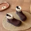 Botas de nieve para niñas, nueva colección otoño/invierno 2026, zapatos de algodón con forro de felpa, botas para niños, zapatos de algodón versátiles para niñas mayores, botas de nieve para niñas