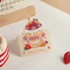 Tarjeta de Felicitación de Cumpleaños para Pastel de Crema Estilo Ins Tarjeta Pequeña de Pintura al Óleo Estéreo Decoración de Caja de Regalo con Flores Tarjeta de Bendición