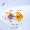 Colgante de Calabaza Dulce con Lazo de Corazón de Cristal Natural, Cuentas Espaciadoras para Accesorios de Bricolaje con Fuerte Retención de Color en Arena Dorada Antigua