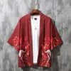Camisa de Manga Tres Cuartos de Verano para Hombre Estilo Holgado Chaqueta Protectora Solar para Hombre Delgada Estilo Antiguo Muy de Hadas Ropa Taoísta para Pareja