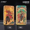 Zorro ZC11-003-3D Estampado Color Impreso Delgado Carcasa de Cobre Puro Mecha de Algodón para Queroseno Encendedor Plegable a Prueba de Viento Venta al por Mayor