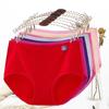 Pantaletas de Algodón Rayadas Rojas de Cintura Media para Mujer para el Año de Nacimiento, Talla Grande, Transpirables, Calzones Rojos para Mujer