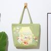 Bolsa de Lona en Blanco Logotipo Personalizado Bolso de Mano con Cremallera Estudiante Hombro Bolsa de Lona Almacenamiento Bolso de Mano Personalizado