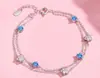 Pulsera de doble capa con estrella para mujer, diseño de nicho ins, nueva pulsera 2023, regalo del Día de San Valentín para novia