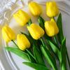 Mini Plástico PU Flor Tulipán Simulación Flor Artificial Transfronterizo Comercio Exterior Flor de Seda Boda Decoración del Hogar Fabricante de Flores Venta al por Mayor