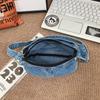 Bolsa Pequena Jeans Casual Retrô para Mulheres 2024 Nova Bolsa de Ombro Literária Moda Simples Bolsa Transversal Bolsa para Celular