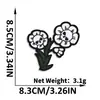 Novos patches bordados de caveira e flor da Qiansheng em estilo punk, patches pretos e brancos com adesivo termocolante para decoração de roupas e malas