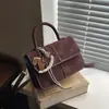 Bolso de Mano Cuadrado Pequeño de Bloques de Color de Moda 2026, Bolso de Hombro de Nicho para Viajes Diarios, Bolso Cruzado Versátil, Bolso de Mujer de Alta Gama