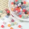 Cuentas Redondas de Agujero Grande Chapadas en Oro Cuentas Sueltas Pulsera DIY Accesorios para Coletas Cubo de Cuentas Accesorios para Joyería Venta al por Mayor