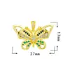 Accesorios para joyería DIY colgante de circonita microincrustada accesorios para collar serie Mariposa Libélula baño de oro de 18 quilates