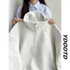 Sudadera con Media Cremallera y Cuello Alto Estilo Retro Americano para Hombre y Mujer, Tendencia Otoño/Invierno Silueta Holgada Color Sólido Moda Urbana de Calle para Pareja Top