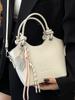 Nuevo Bolso de Cubo Portátil Simple con Texto de Moda Transfronterizo, Niche Simple Combinable Casual de Hombro Cruzado para Mujer
