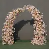 Nuevo Arco de Hierro para Bodas Soporte de Flores Forma de Cuerno Puerta Decoración de Boda al Aire Libre Arco Decoración de Fondo de Boda