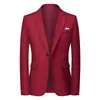 Comercio Electrónico Transfronterizo AliExpress Nuevo Estilo Traje de Hombre Ropa de Abrigo Talla Europea Solapa Simple Un Botón Traje Casual Individual para Hombre