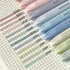 Caneta marca-texto dupla para destacar e sublinhar, ponta chanfrada para diário de estudante e rabiscos, conjunto de canetas marca-texto