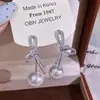 Brincos de pérola versáteis e requintados, modernos e de alta qualidade, doces e elegantes, com laço e franja, estilo luxo leve, para mulheres