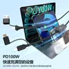 Cable de datos con pantalla digital inteligente con visualización de corriente en tiempo real, cable de carga rápida tipo C de 100W, carga rápida PD en tiempo real de 5A