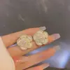 Pendientes de Botón de Perla con Goteo de Aceite de Gama Alta para Mujer Estilo Retro Temperamento Pendientes de Camelia Diseño de Moda Ins Joyería Versátil para Orejas