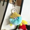 Peluche de Bola de Carbón Pequeña de Piel de Conejo Rex Real Colgante de Elfo Llavero de Coche Adorno Muñeca Montada en Coche Estilo Lindo Hecho a Mano