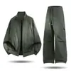Conjunto S3008 Nuevo Atuendo Casual para Pareja para Primavera y Otoño, Chaqueta y Pantalones de Moda Unisex Sueltos Transpirables