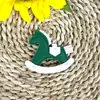 Nuevo Colgante Lindo de Carrusel Colgante de Cuero PU Accesorio Hecho a Mano Adorno de Animal Decoración de Alta Gama