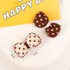 Tecido xadrez algodão bolinhas laço broche laço estéreo diy acessórios de cabelo feitos à mão acessórios para sapatos e meias