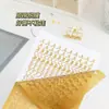 Adesivos para Planner Série Floral com Folha de Ouro e Prata, Números e Letras, Pequenos Adesivos Impermeáveis em PVC, Papel Material Guka Atacado