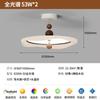 Lámpara de Techo para Dormitorio Estilo Francés de Mediados de Siglo Grano de Madera de Nogal Habitación Principal Estilo Crema Protección Ocular Espectro Completo Lámpara para Comedor