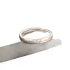 Anillo de luz para carta de amor diseño de lujo anillo liso para dedo de mujer anillo de boca abierta de nicho de alta gama 2025 regalo diario