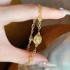 Pulsera Copo de Nieve Cepillado Oro Antiguo Medio Diseño Nicho Retro Viento Buchi Industria Pesada Bamang Estrella Elegante Apilada Joyería