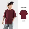 Camiseta de Manga Corta de Algodón Puro con Estampado de Letras para Niños Duoduo 2026 Nuevo Verano Bordado de Letras para Niños Estilo Moderno de Media Manga