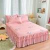 Nuevo juego de falda de cama de algodón de aloe de una pieza y juego de tres piezas para cama 2023